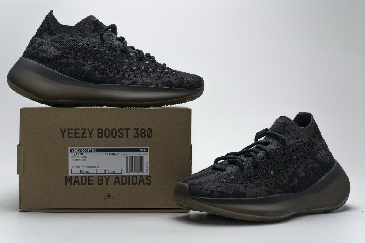 FZ1270 adidas Yeezy Boost 380 Black Purple Basf Boost – Image 2